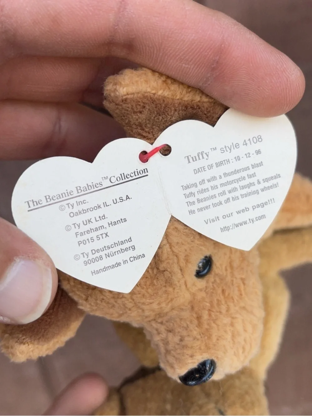 ‘96 - Ty - Tuffy the Terrier Beanie Baby